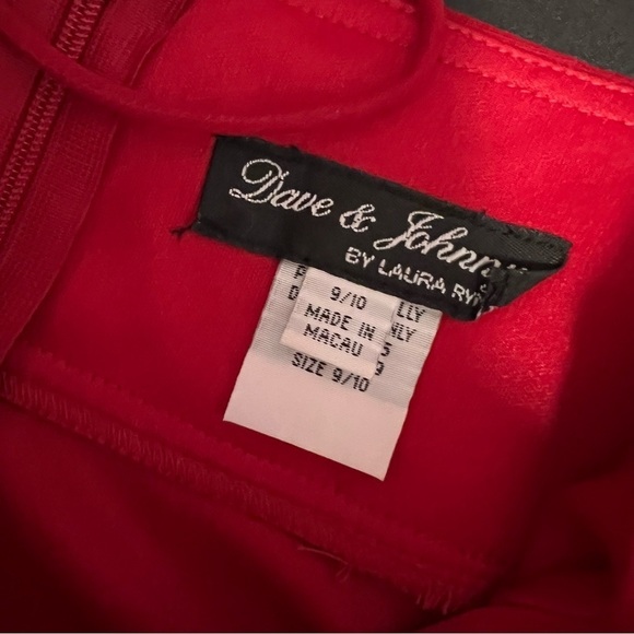 Dave & Johnny Dress Women 9 10 Maxi Red Rhinestone Studded Ruffled Sleeveless - Picture 9 of 13